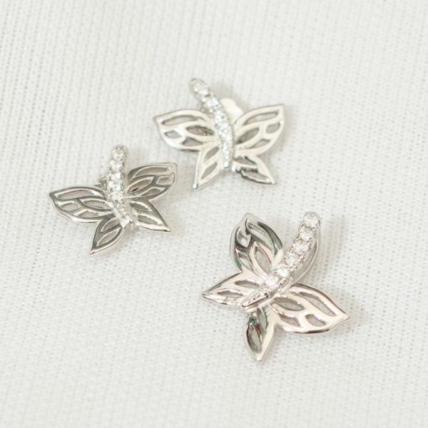 Butterfly Wings Pendant & Earrings Set