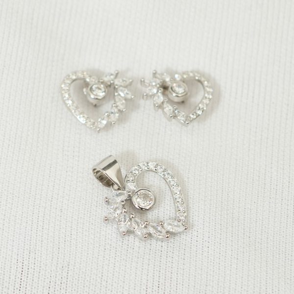 Fire & Ice Pendant & Earrings Set