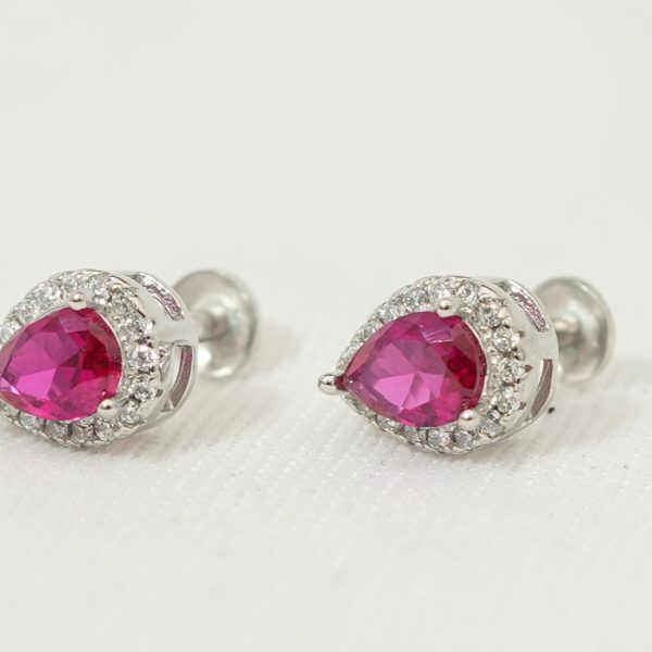 Raindrop Ruby Studs