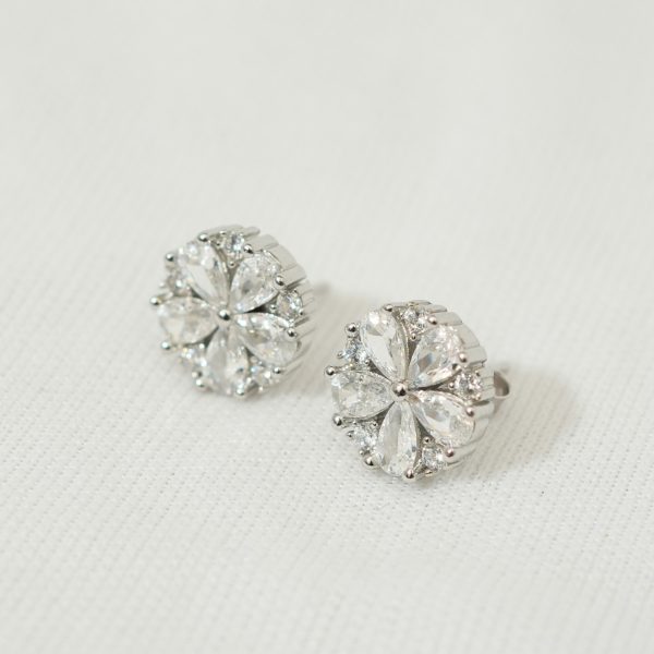 Silver Petal Studs