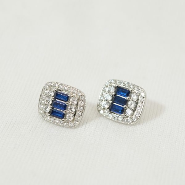 Three Blue Pillar Studs