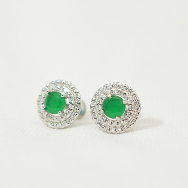 Oraa's Emerald Aura Earrings